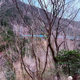 吊り橋あと少しでゴール