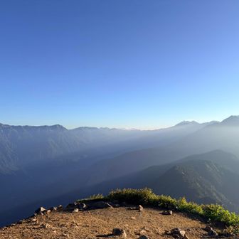 笠ヶ岳から槍・穂高の稜線⛰️