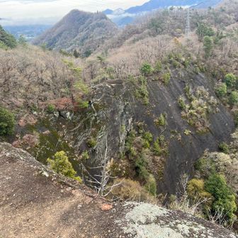 稚児落しからの眺め。
不思議な地形。
写真では高度感伝わらないや