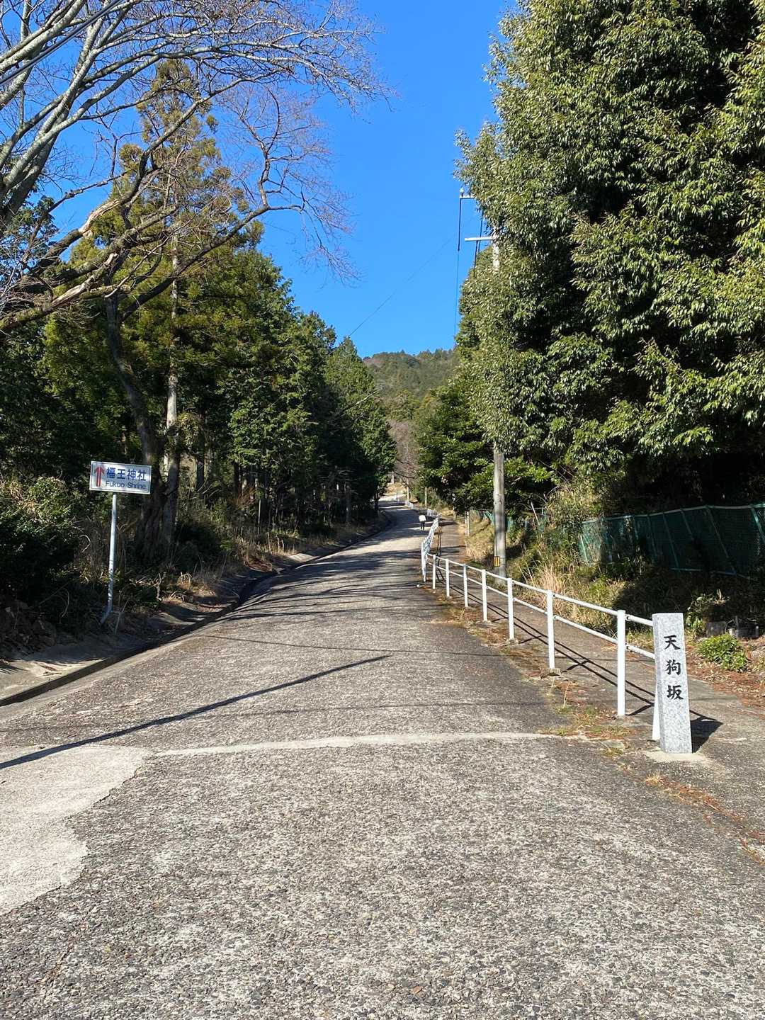 看板より🪧
この天狗坂を登ることで、溢れ出る汗と吐く息に混じり、体内に蓄積された邪気が天狗様の力によって放出されるそうです👺