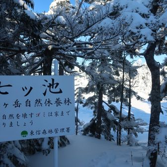 北横岳ヒュッテから少し左に下ると七ツ池