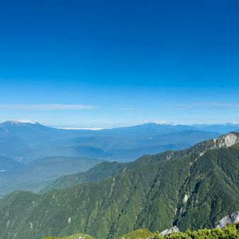 御嶽山と乗鞍岳に雲がかかっちゃった