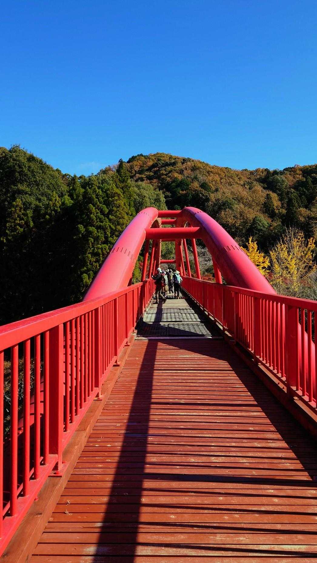 王滝湖かけ橋
青空と山と赤い橋にテンションアップ⤴️