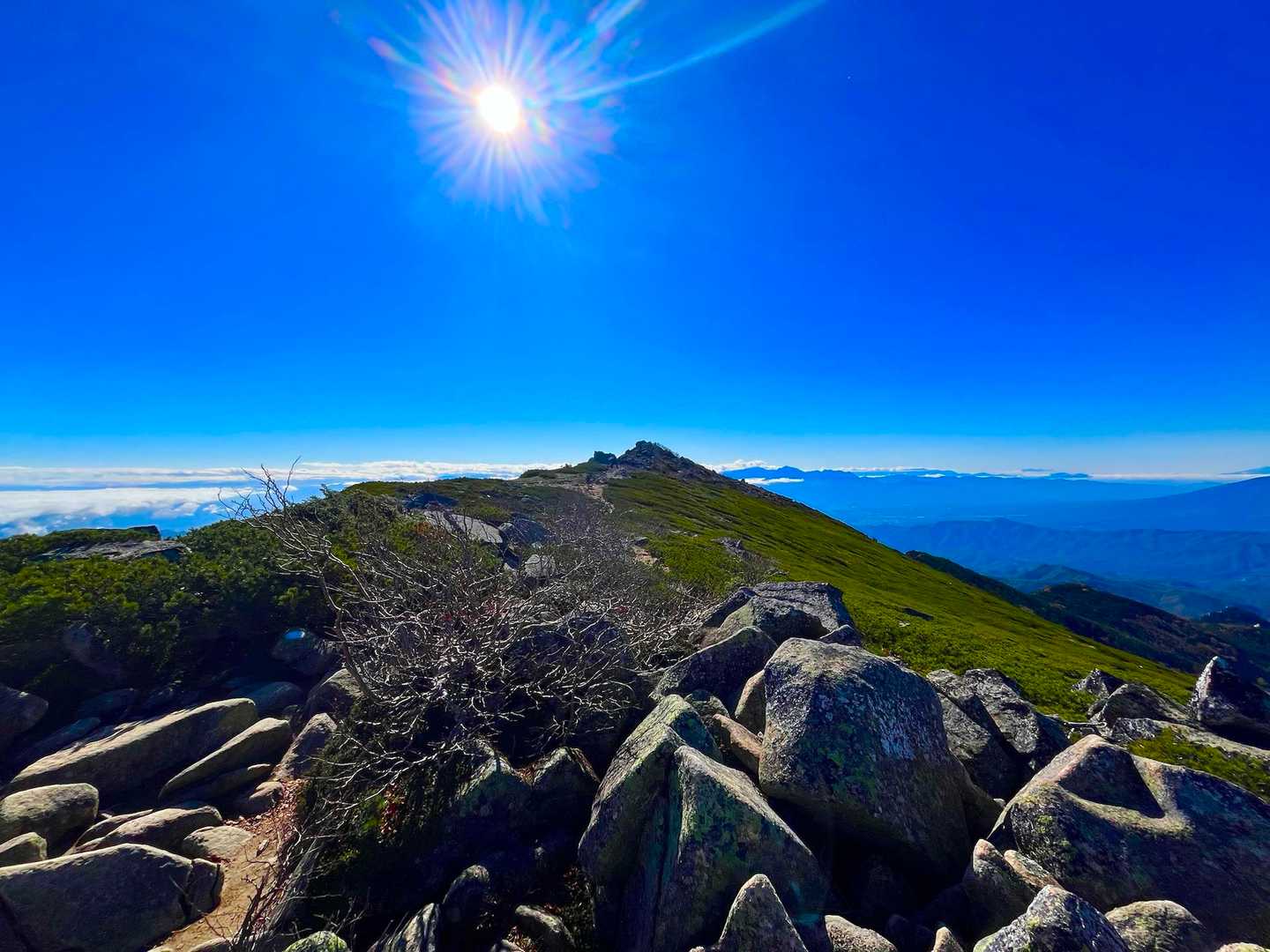 大弛峠-朝日峠-朝日岳-金峰山-北奥千丈岳 周回コースの写真