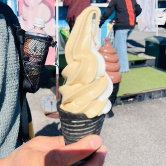 霧ヶ峰インターチェンジでご褒美🍦を食べて