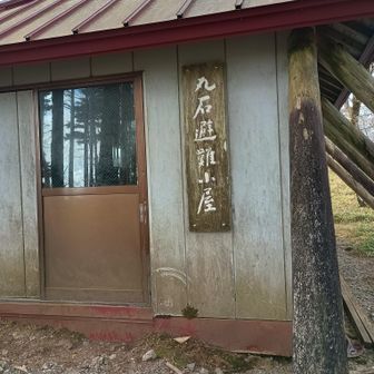 避難小屋も閉まってます。