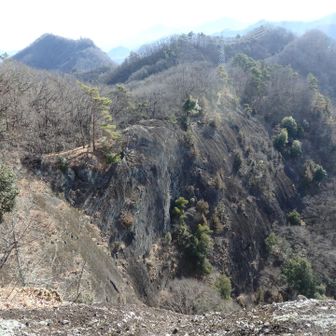 歩いてきた稜線