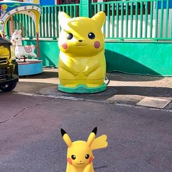 ピカチュウもいました。ツーショット🥳