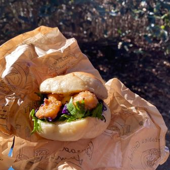 ハニーマスタードチキン🥯
ちょっとお腹いっぱいだった！笑
（少食のフリをしておく）

長めの距離を歩くとあんまり食べられなくなりません？