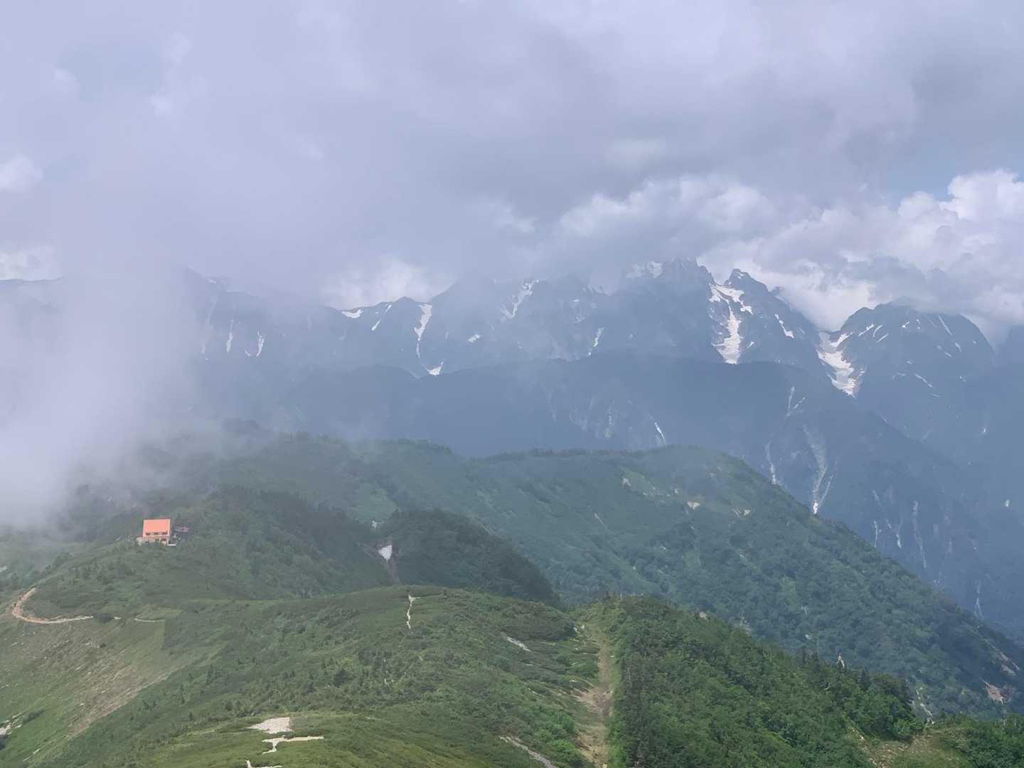 種池小屋と剱岳