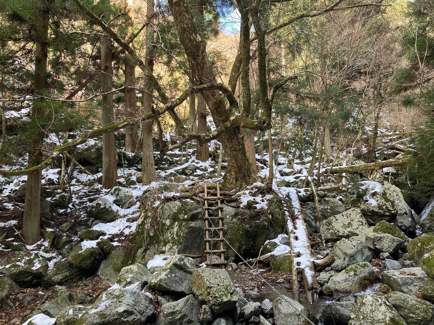 明神平-明神岳-判官平-桧塚奥峰 往復コースの写真
