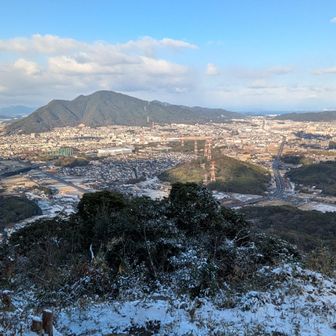足立山が見える。あちらは雪の気配なし