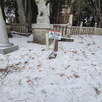 裏手に周り
大川山＝だいせんざん
良く見る標識。1043m。