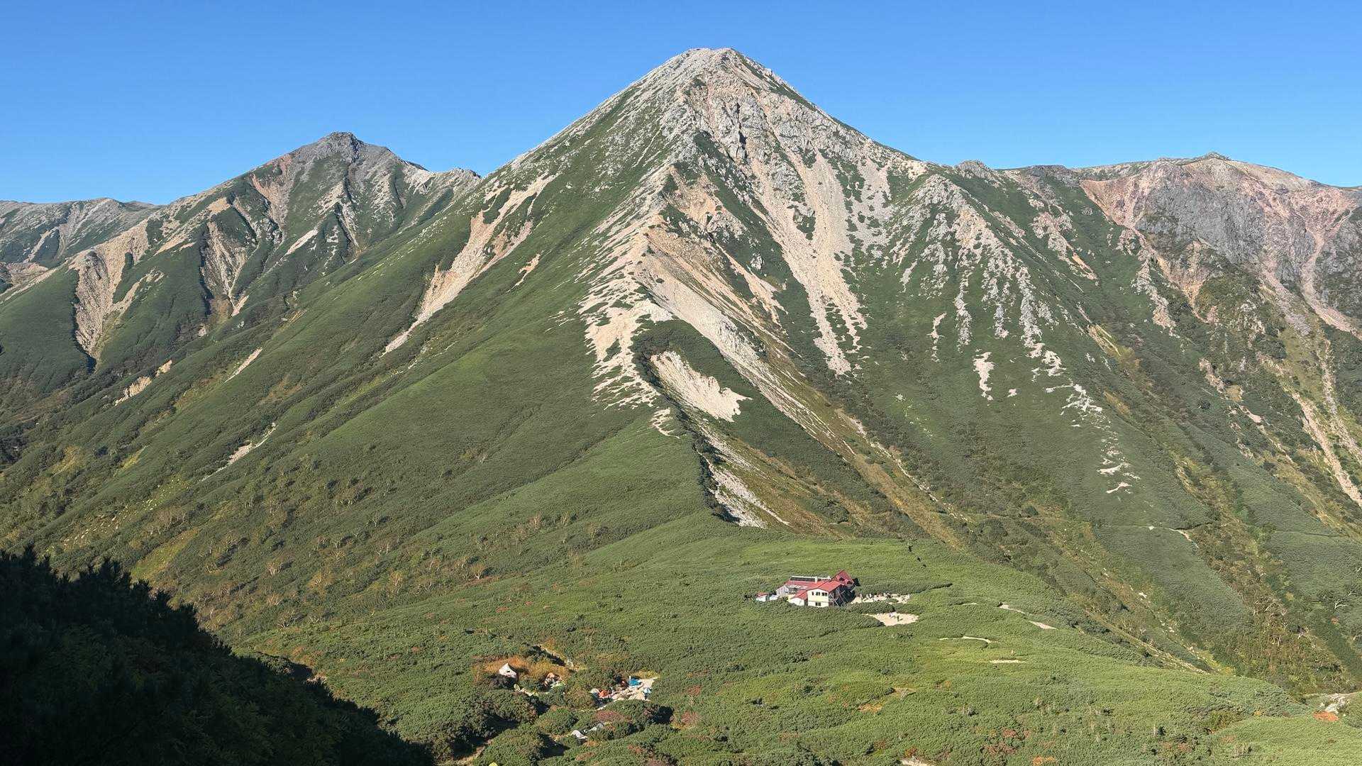鷲羽岳&三俣山荘。