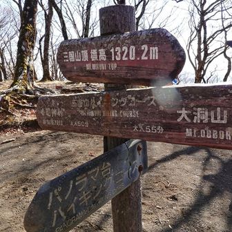 １年ぶり、三国山△

ここから山梨も加わって三県境。