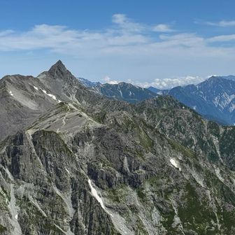 キレット、南岳、大喰岳、槍ヶ岳