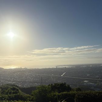 帆掛山からの眺望。清水区を一望できる