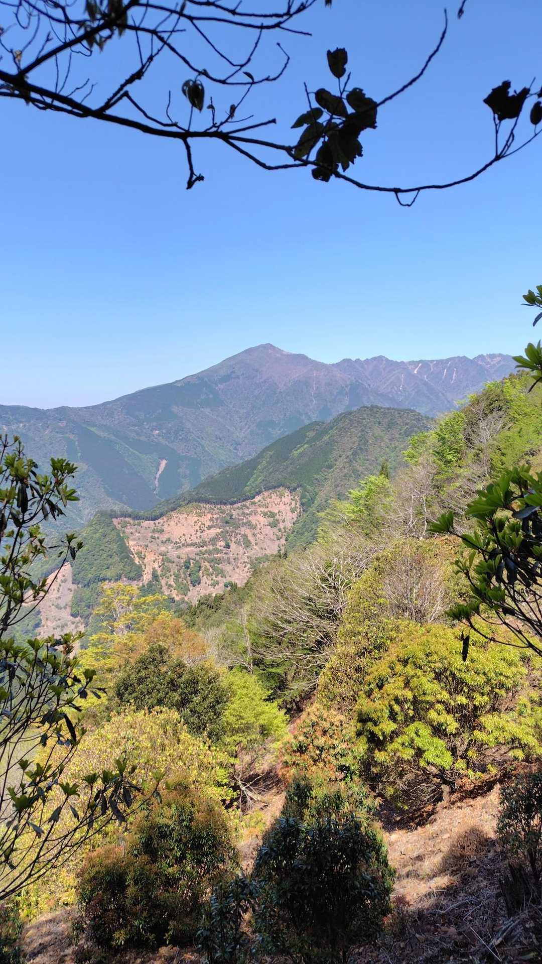 快晴☀球磨の主峰市房山もくっきりと🗻