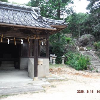 で、階段を降ると（右の階段）
若宮神社　なむ〜🙏