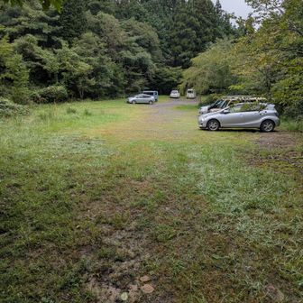 福井から冠山峠トンネルを越えて。大草駐車場に到着(登山計画では笹平登山口だったのに間違えた😅)