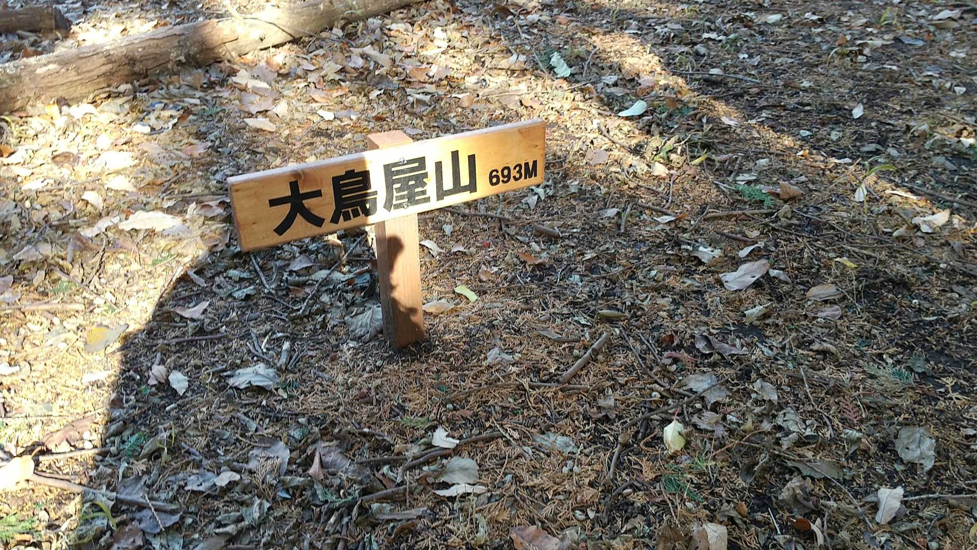 大鳥屋山山頂標識