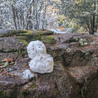 誰かが作った雪だるま