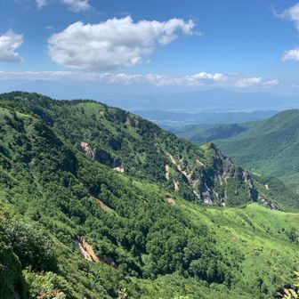 土鍋山への登り途中から破風岳方面
