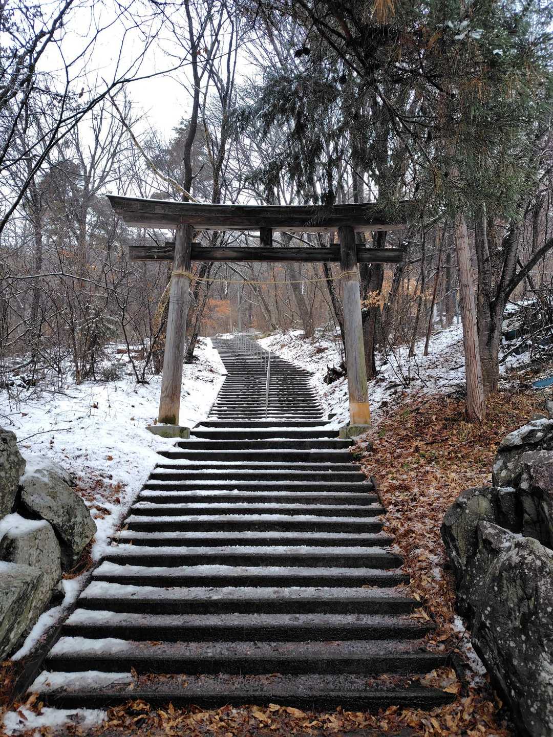 神社からスタート
寒くないです😊
