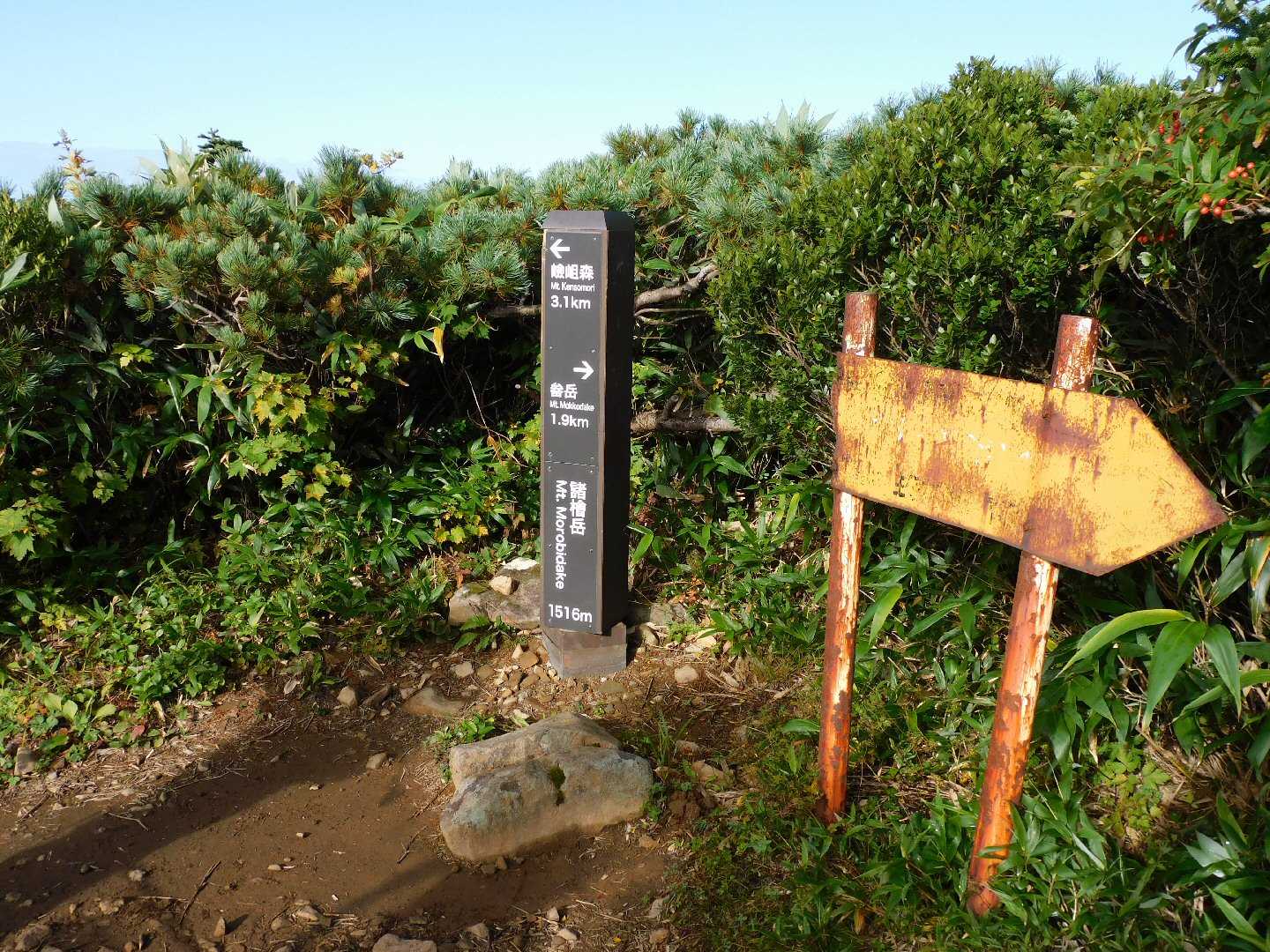 諸檜岳に到着
