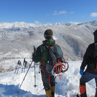 壮大な眺めに充実感漂うO氏