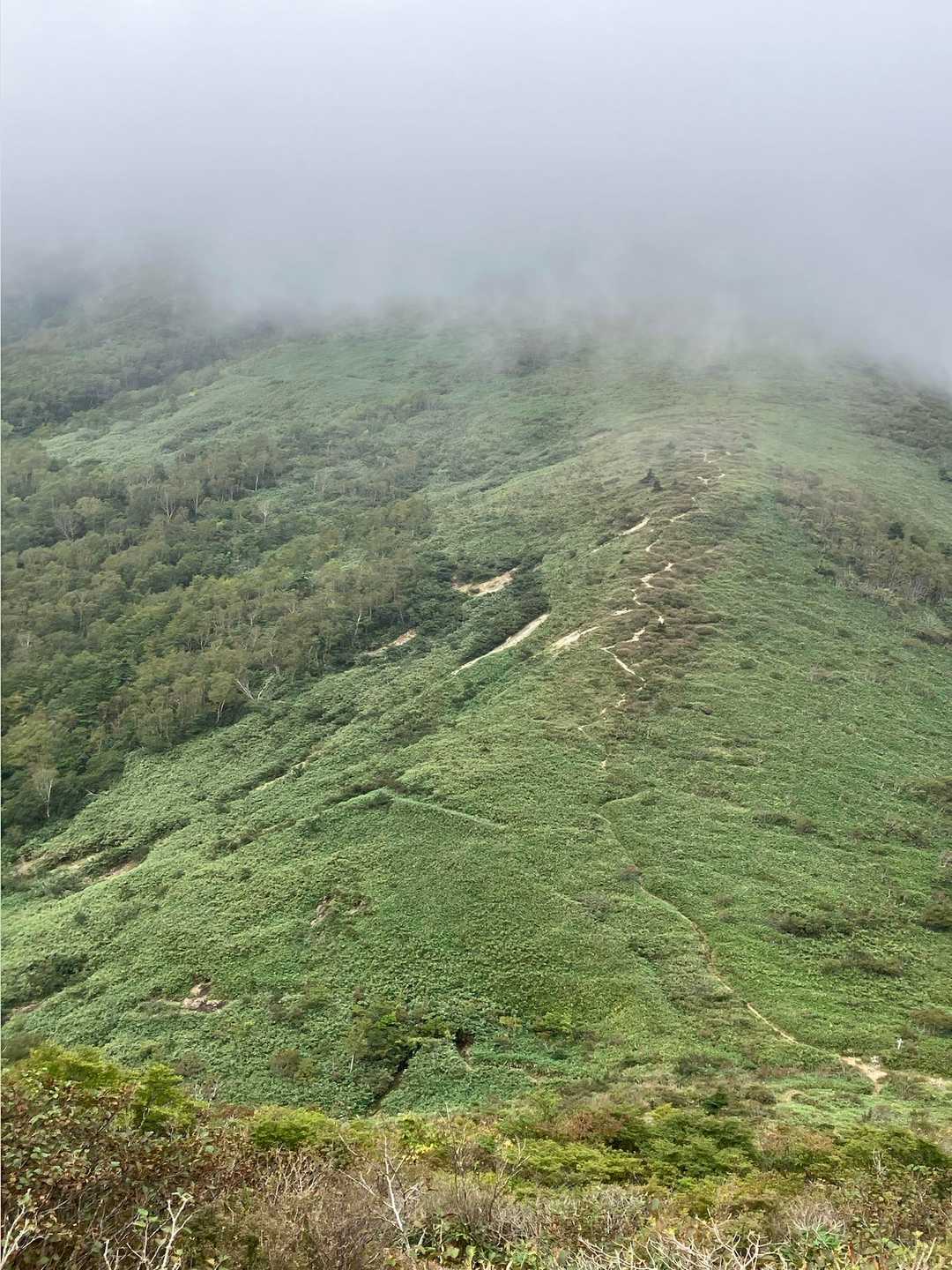 峠の茶屋登山口-朝日岳-1900m峰-三本槍岳-大峠 周回コースの写真
