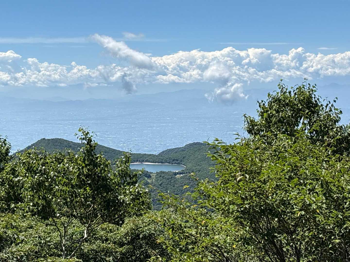小沼が見えますが、富士山は残念ながら
