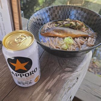 嘉門次そばとビール