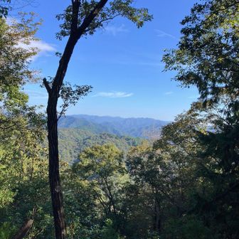 南山山頂からは千町ヶ峰や暁晴山が見えるよ