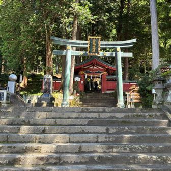 拝山料1000円をお納めして、スタート▶️男体山全体が二荒山神社の社有地。というか、そもそも、女峰山も白根山も社有地。中禅寺湖は境内。それが、国立公園と政教分離で管理が外れた。中禅寺湖は国の管轄。でも、本山の男体山だけは今も神社が管理している。
と、神社の方が仰っていた。
社有地のスケールがでかいな。