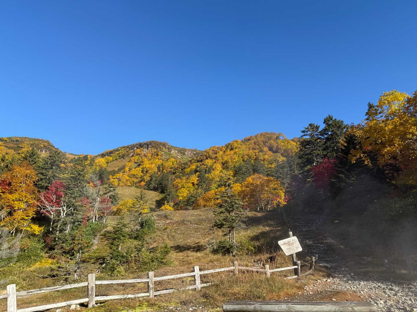 山裾の紅葉はいい感じ
