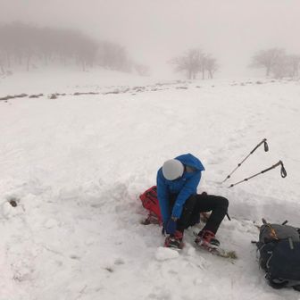 朝です爆風のテント撤収⛺️