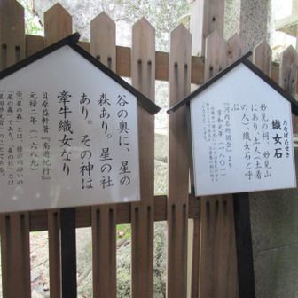織女石(たなばたせき)の説明