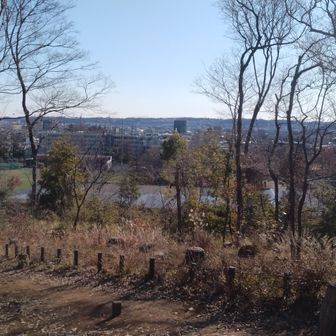 浅間山山頂から。
明大の野球グラウンド。
