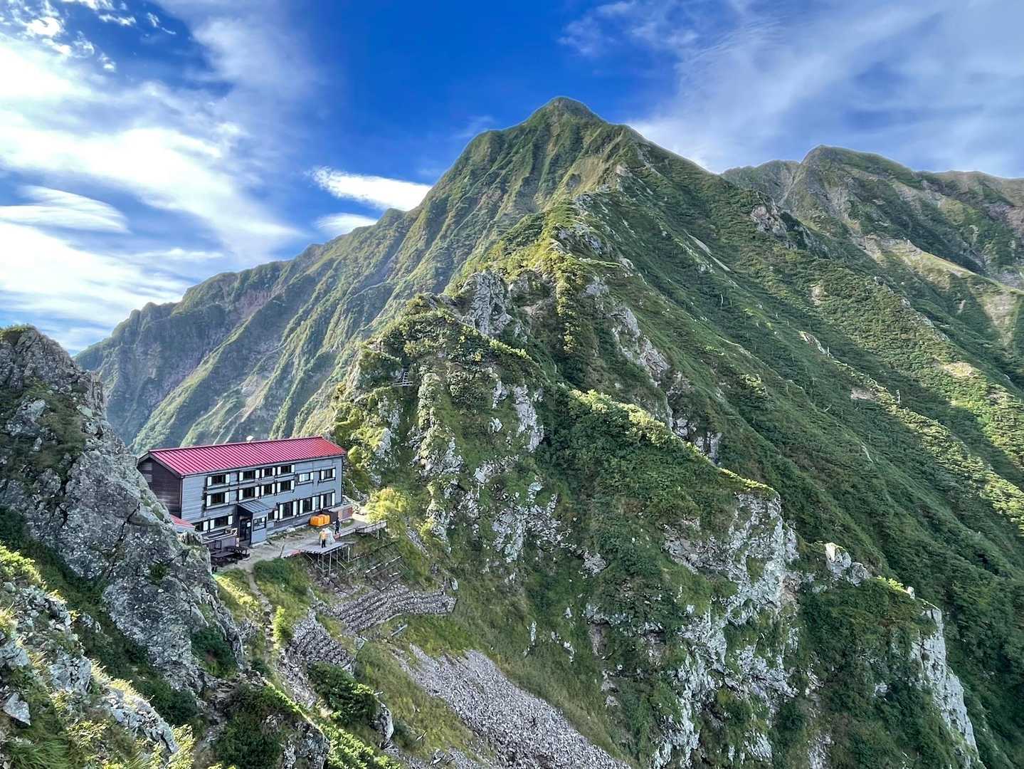 五竜岳-北尾根の頭-鹿島槍ヶ岳-鹿島槍ヶ岳-布引山 縦走コースの写真