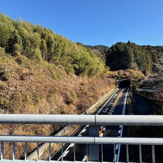 水越トンネル👆
峠を越えると奈良県御所市。