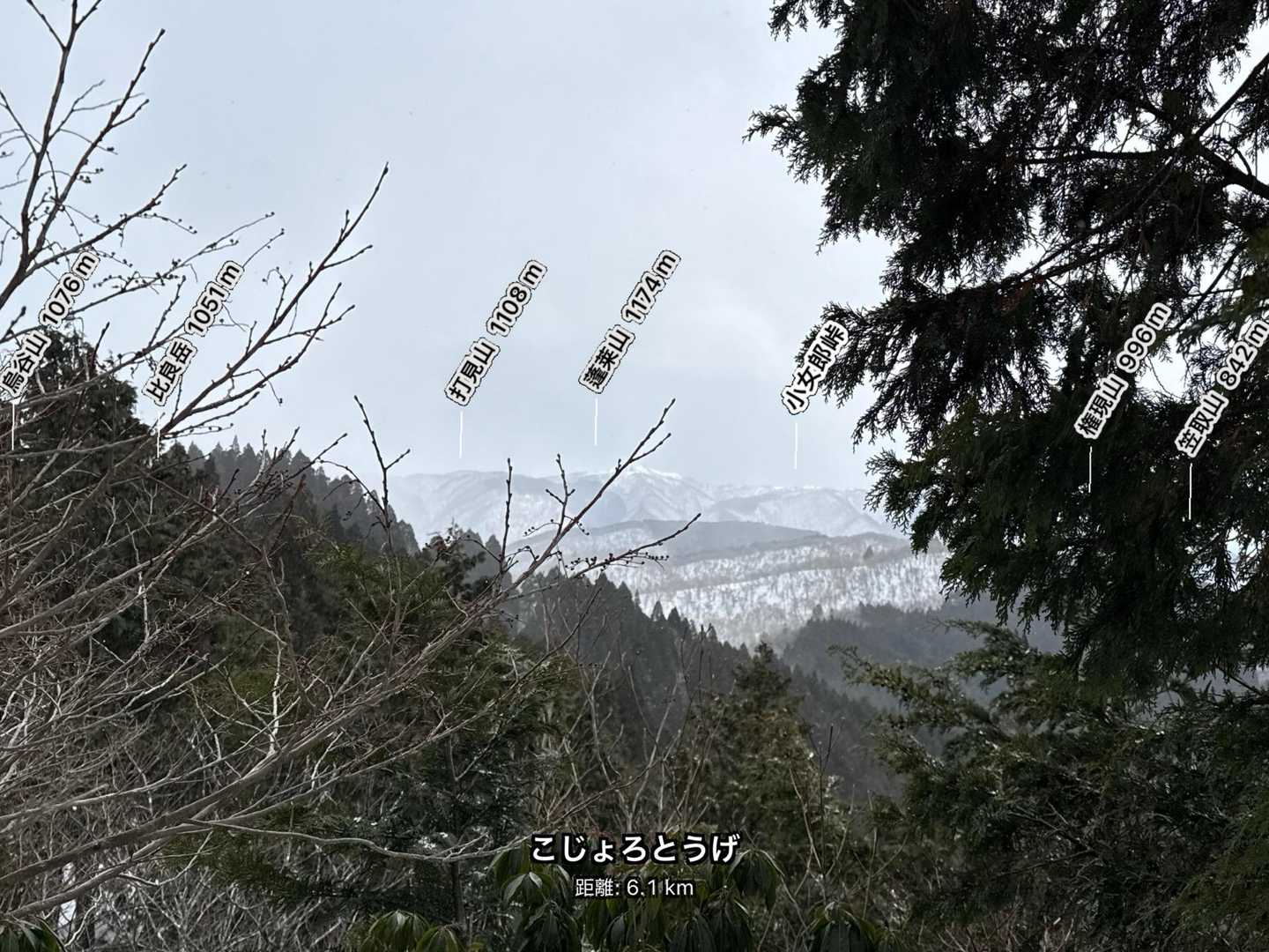 蓬莱山も見えました。