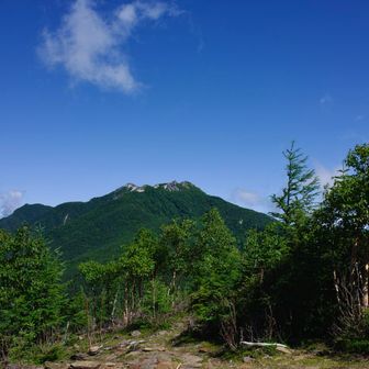 あちらはこれから登る薬師岳