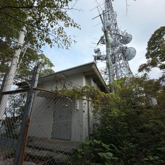 山頂に電波塔📡