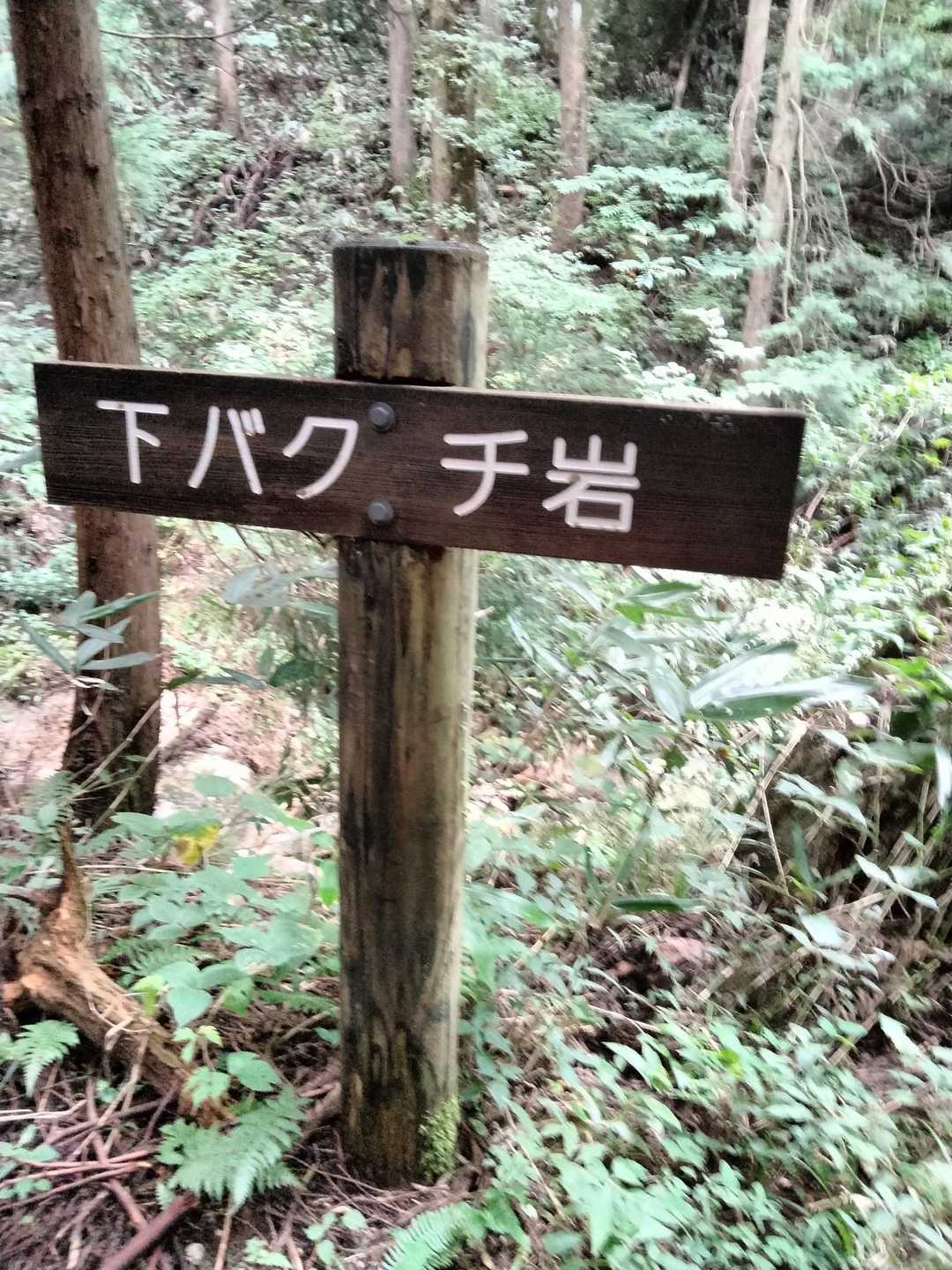 下バクチ岩に…