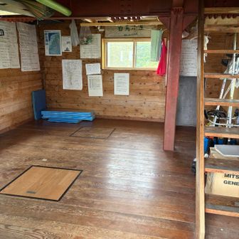白鳥小屋の中　いつも綺麗です
昨年11月下旬訪問時はランチ休憩させてもらい寒さしのげました。ありがたい小屋です。