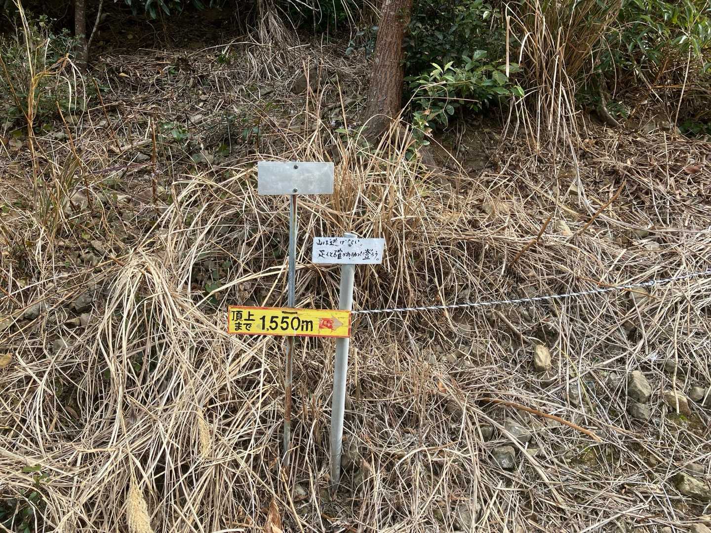 200m毎に手作り標識あります。登山道はしっかり整備されており、とても登りやすいです