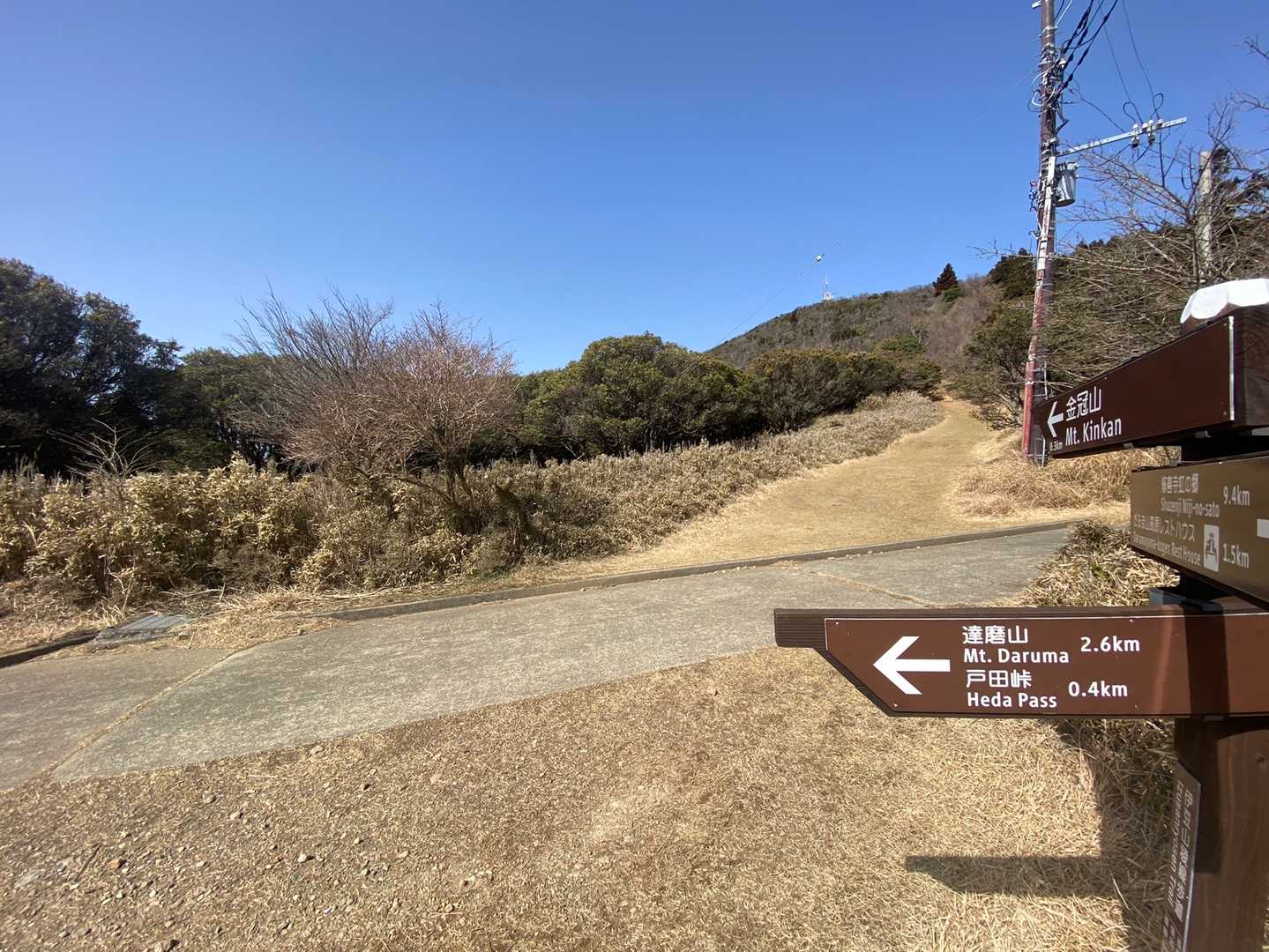 奥に進めば金冠山だけれど…
まずは、達磨山の手前の小達磨山へ