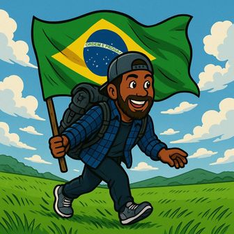 登山するブラジル人