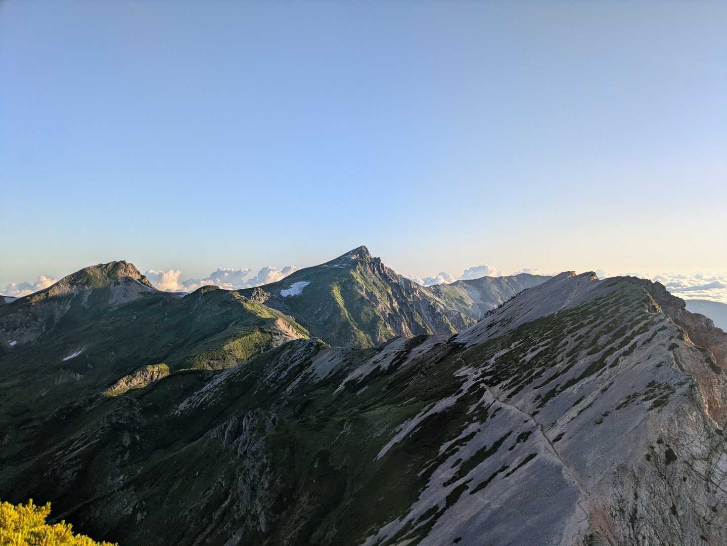 丸山-杓子岳-白馬鑓ヶ岳-猿倉登山口 縦走コースの写真